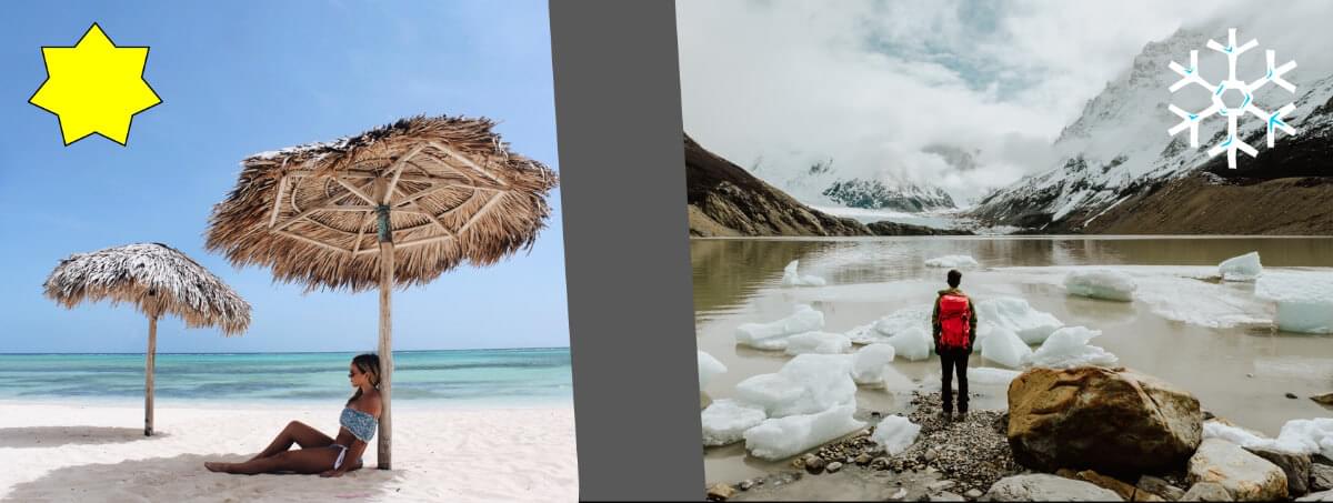 Reiseplaner für Strand- oder Alpenurlaub
